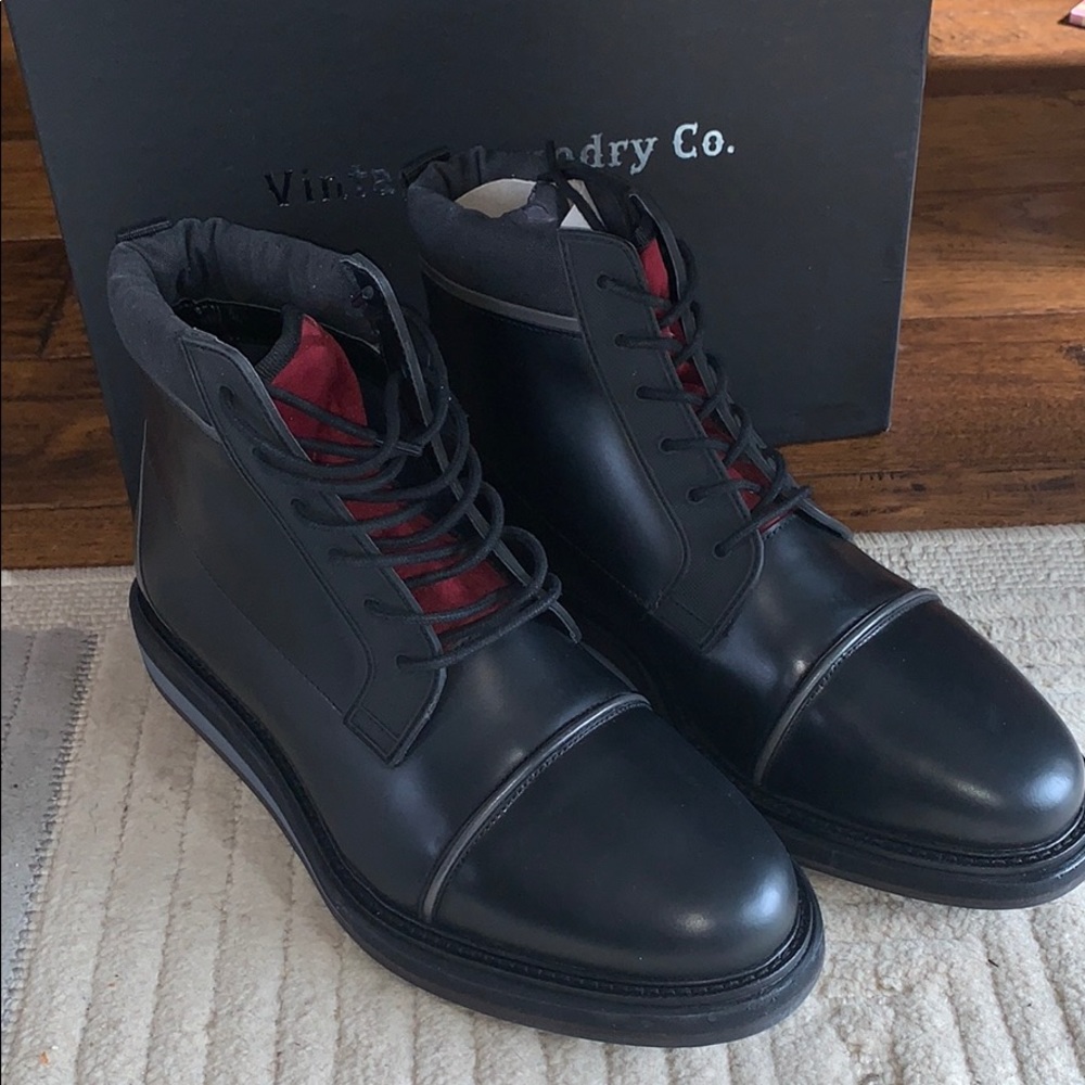 Brand New Men’s black boots vintage foundry co.